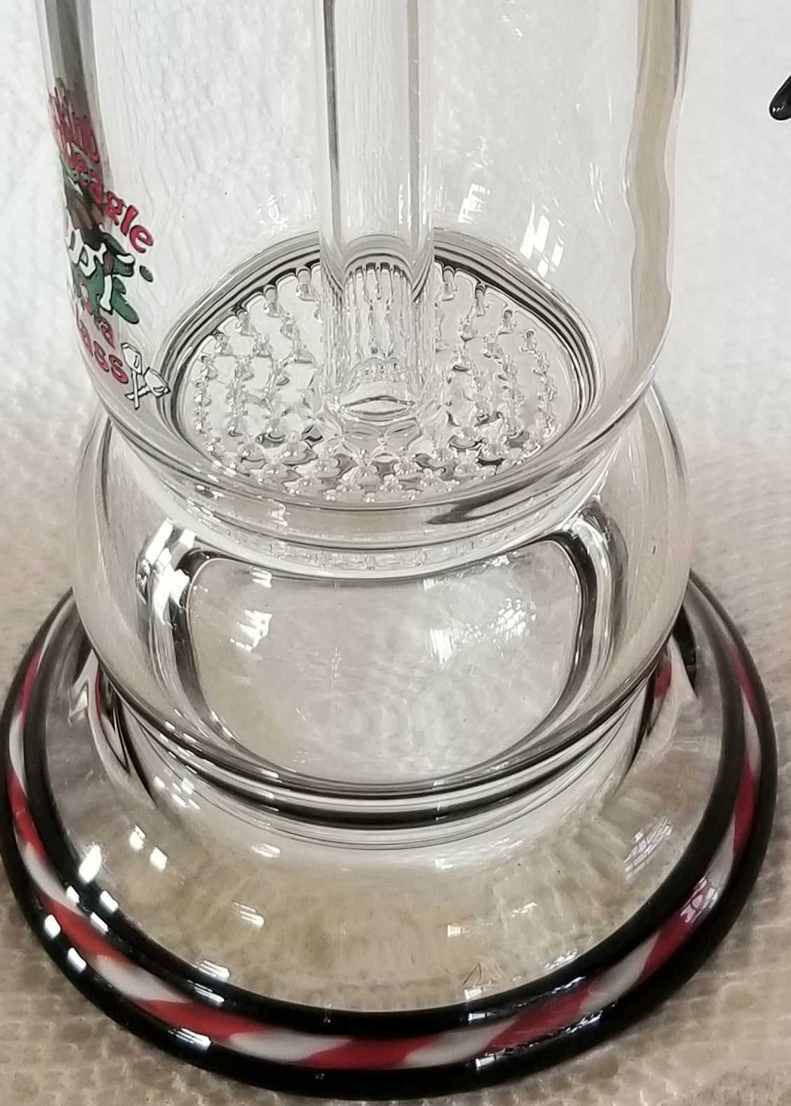 12 inch Disc perk tube Red Black and White