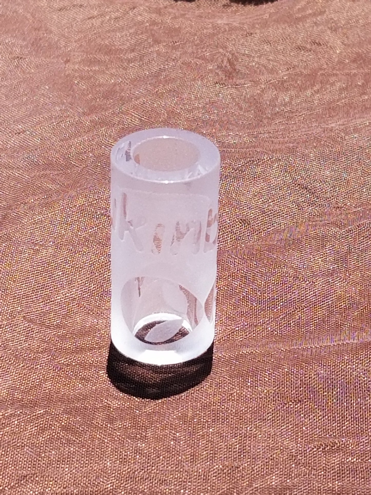 Frosted Quartz-Blunt/Joint Tip "15mmOD" Pukinbeagle/Aliens X Studios