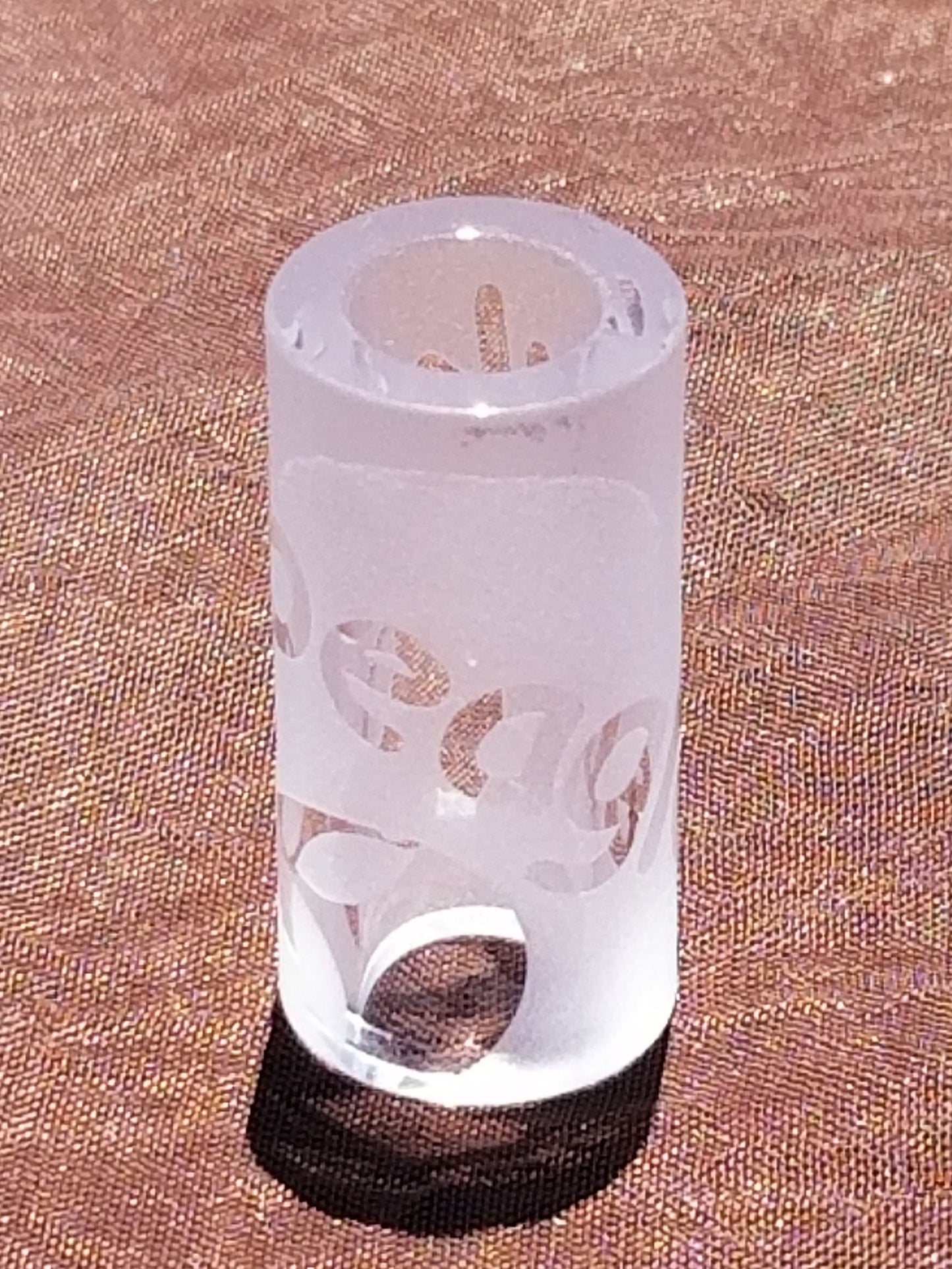 Frosted Quartz-Blunt/Joint Tip "15mmOD" Pukinbeagle/Aliens X Studios