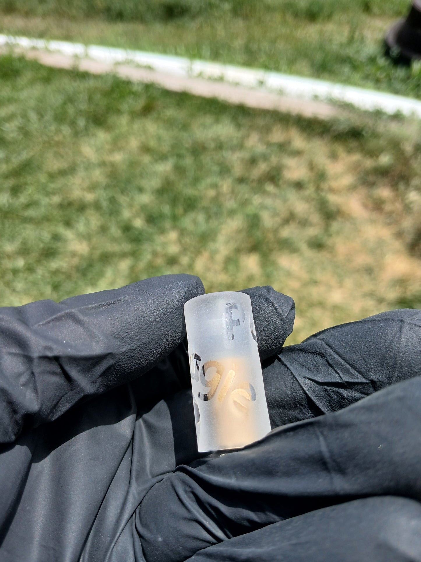 Frosted Quartz-Blunt/Joint Tip "15mmOD" Pukinbeagle/Aliens X Studios