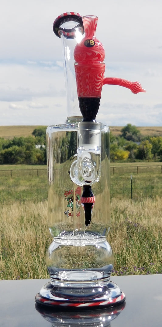 12 inch Disc perk tube    Red Black and White