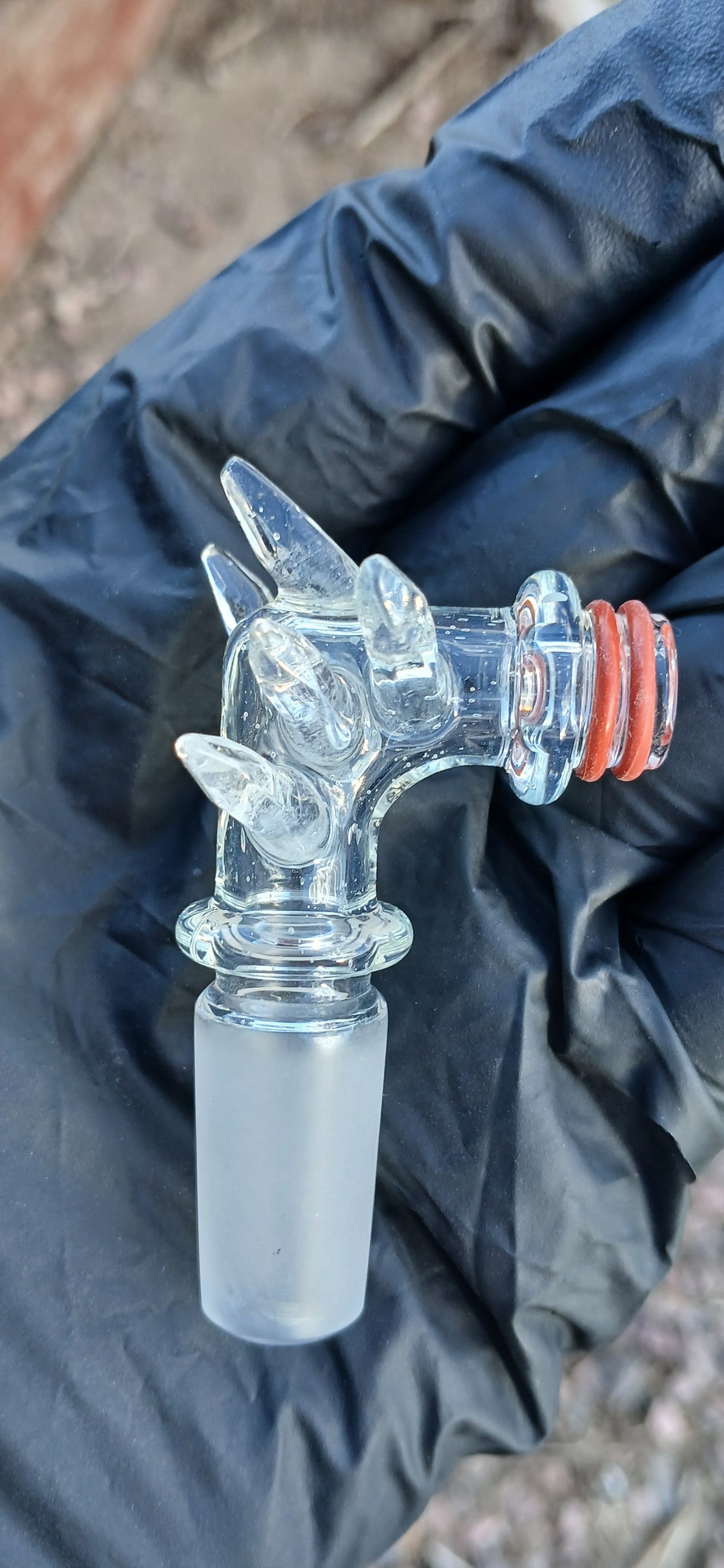 Blue-V × Pink Potion "Crystal formation" Puffco link adaptor 14mm 90°