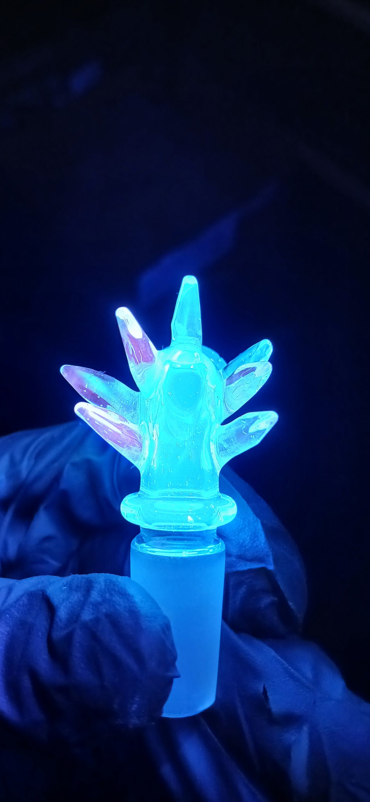 Blue-V × Pink Potion "Crystal formation" Puffco link adaptor 14mm 90°