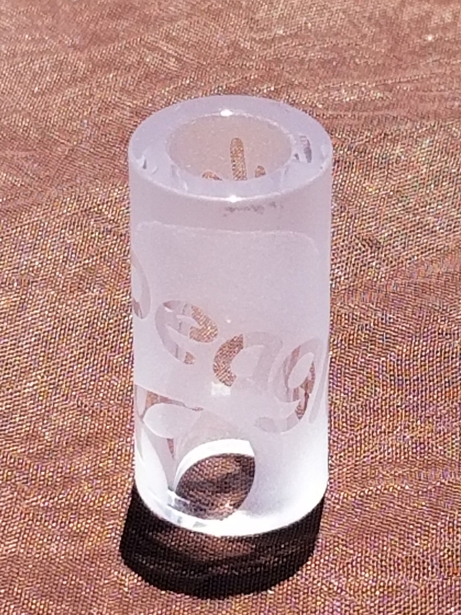 Frosted Quartz-Blunt/Joint Tip "15mmOD" Pukinbeagle/Aliens X Studios