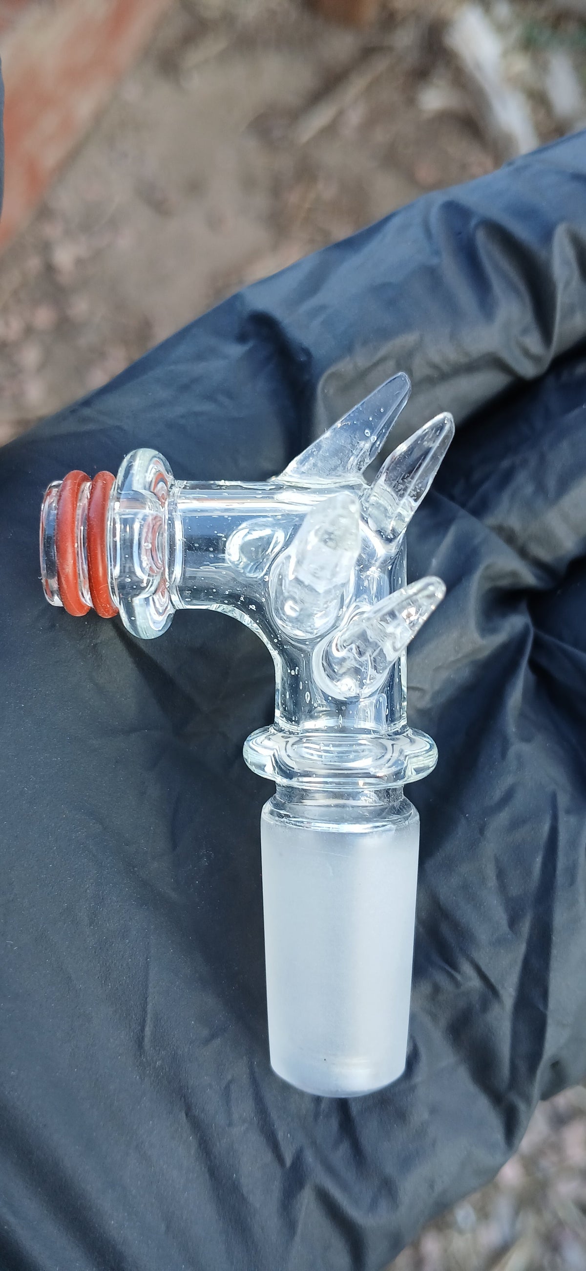 Blue-V × Pink Potion "Crystal formation" Puffco link adaptor 14mm 90°