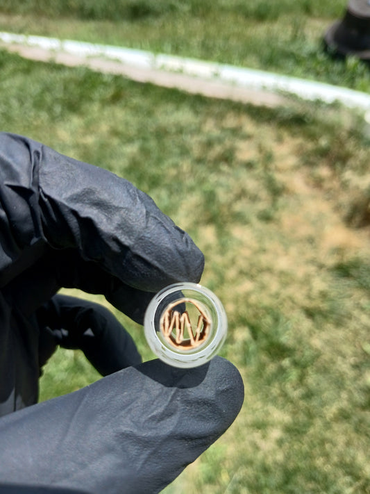 Frosted Quartz-Blunt/Joint Tip "15mmOD" Pukinbeagle/Aliens X Studios