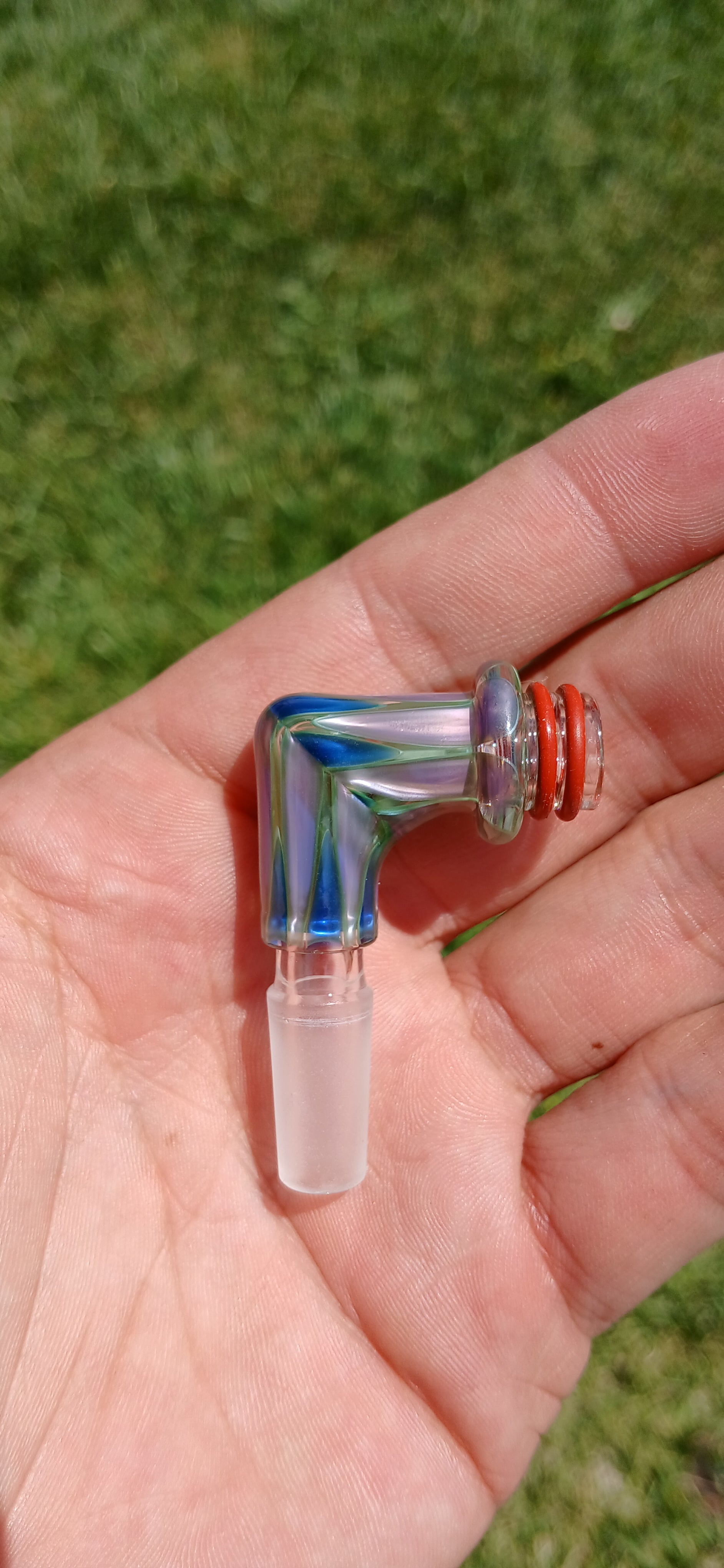 Electric purple/Electric blue puffco link adaptor X Studios