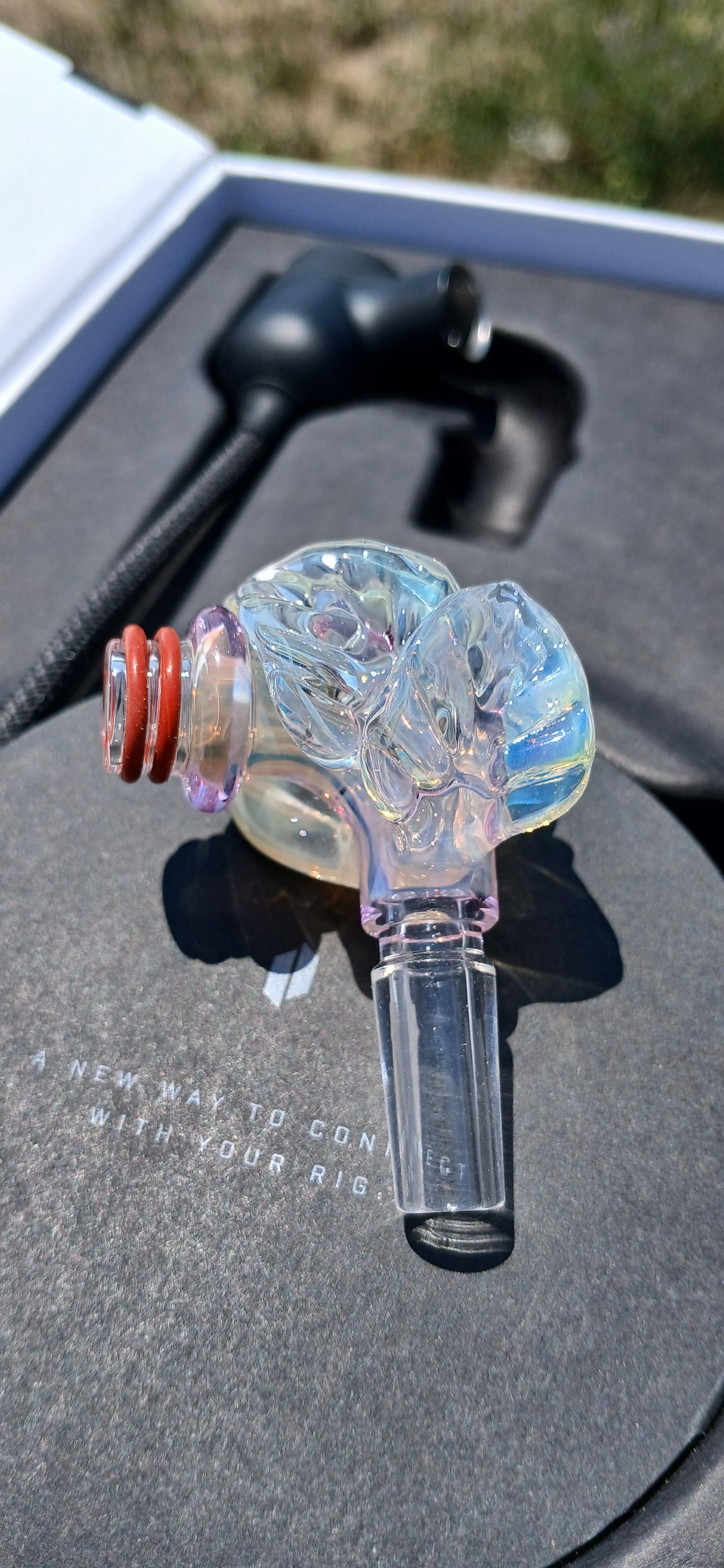 Gold × Sliver Fumed puffco link adaptor 10mm X Studios