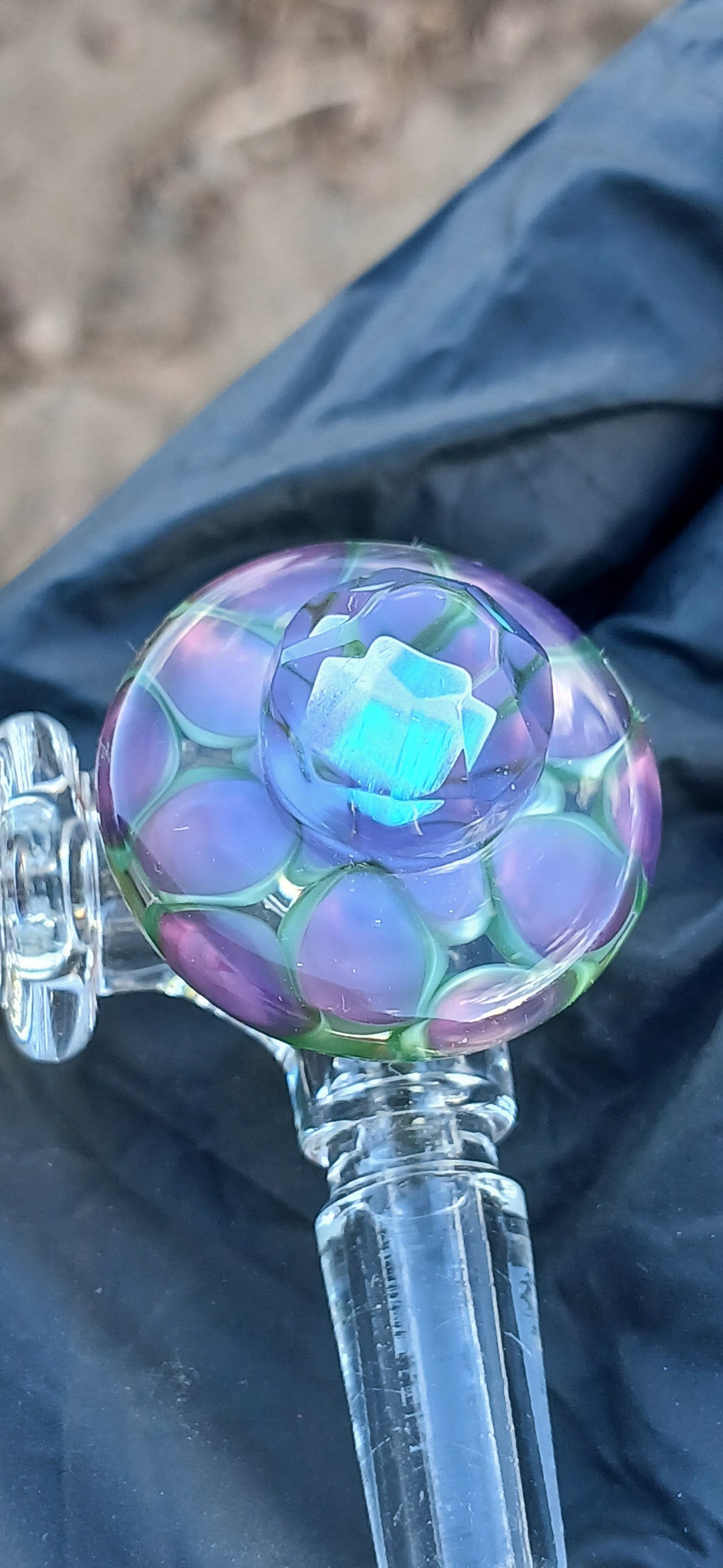 Clear × colored shield puffco link adaptor 10mm 90°