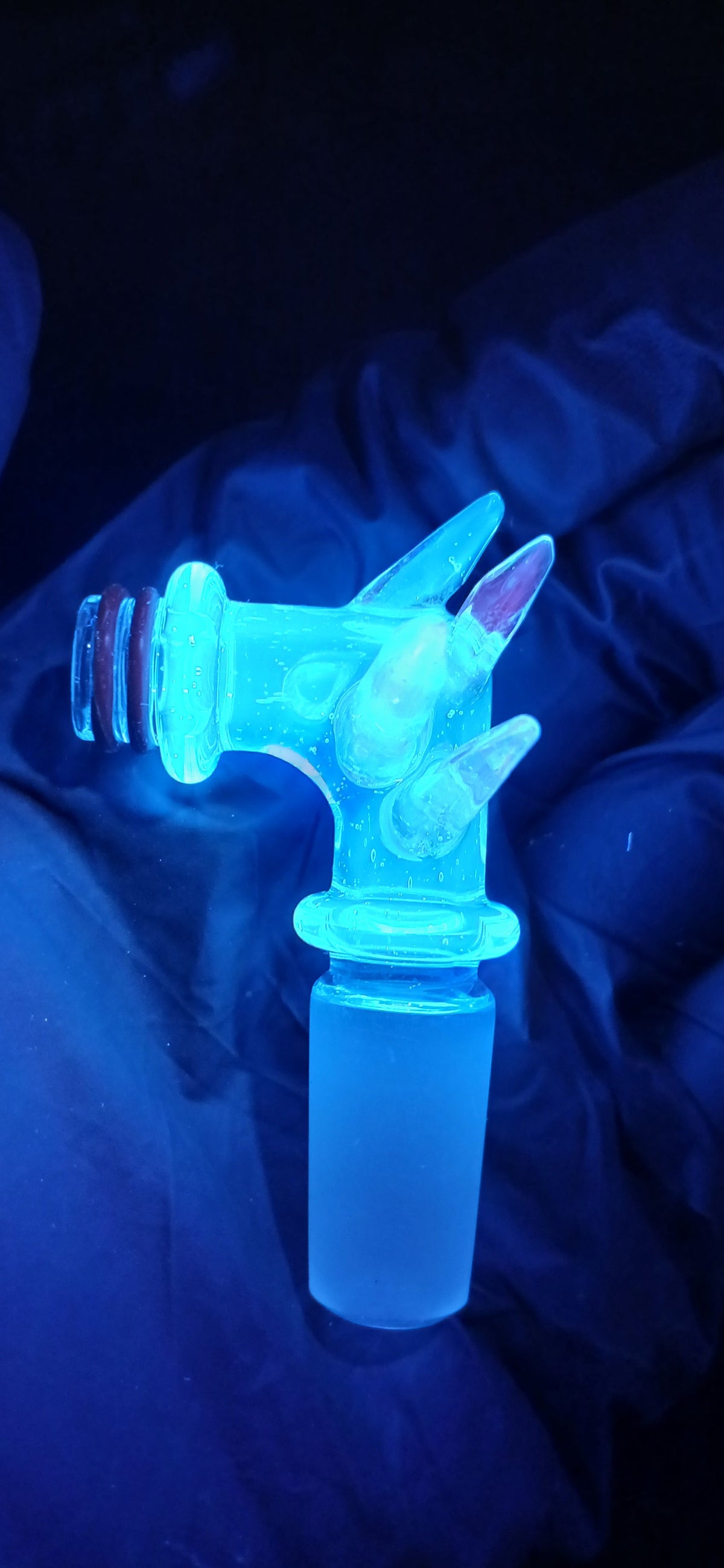 Blue-V × Pink Potion "Crystal formation" Puffco link adaptor 14mm 90°