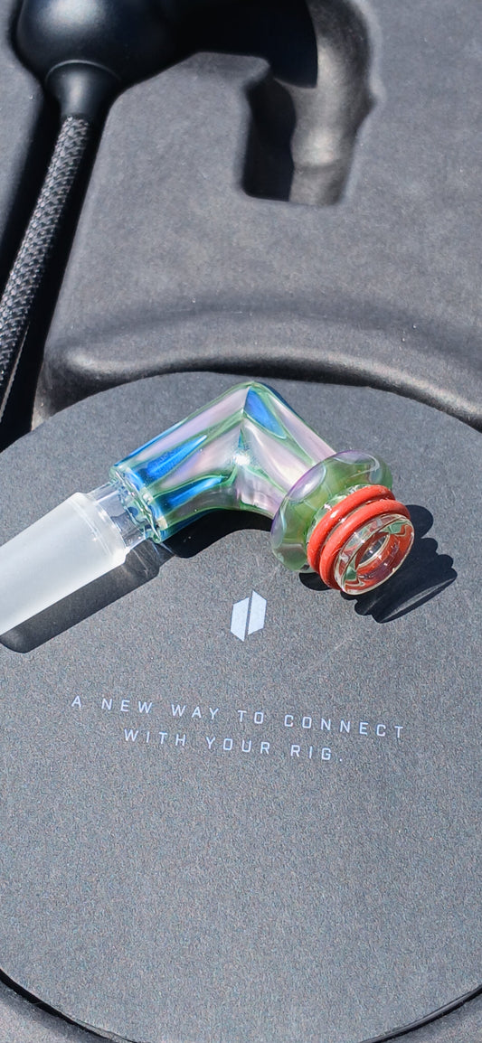 Electric purple/Electric blue puffco link adaptor
