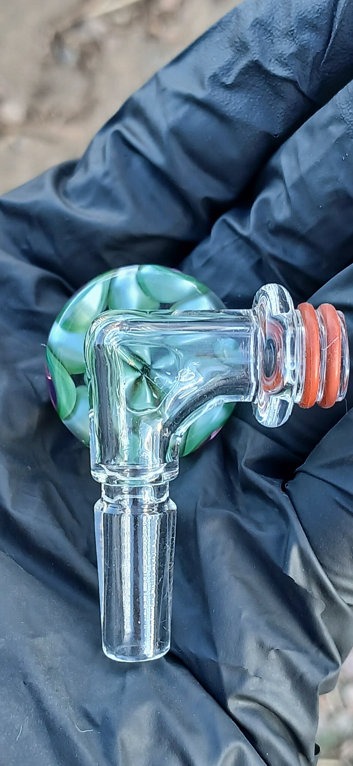 Clear × colored shield puffco link adaptor 10mm 90°