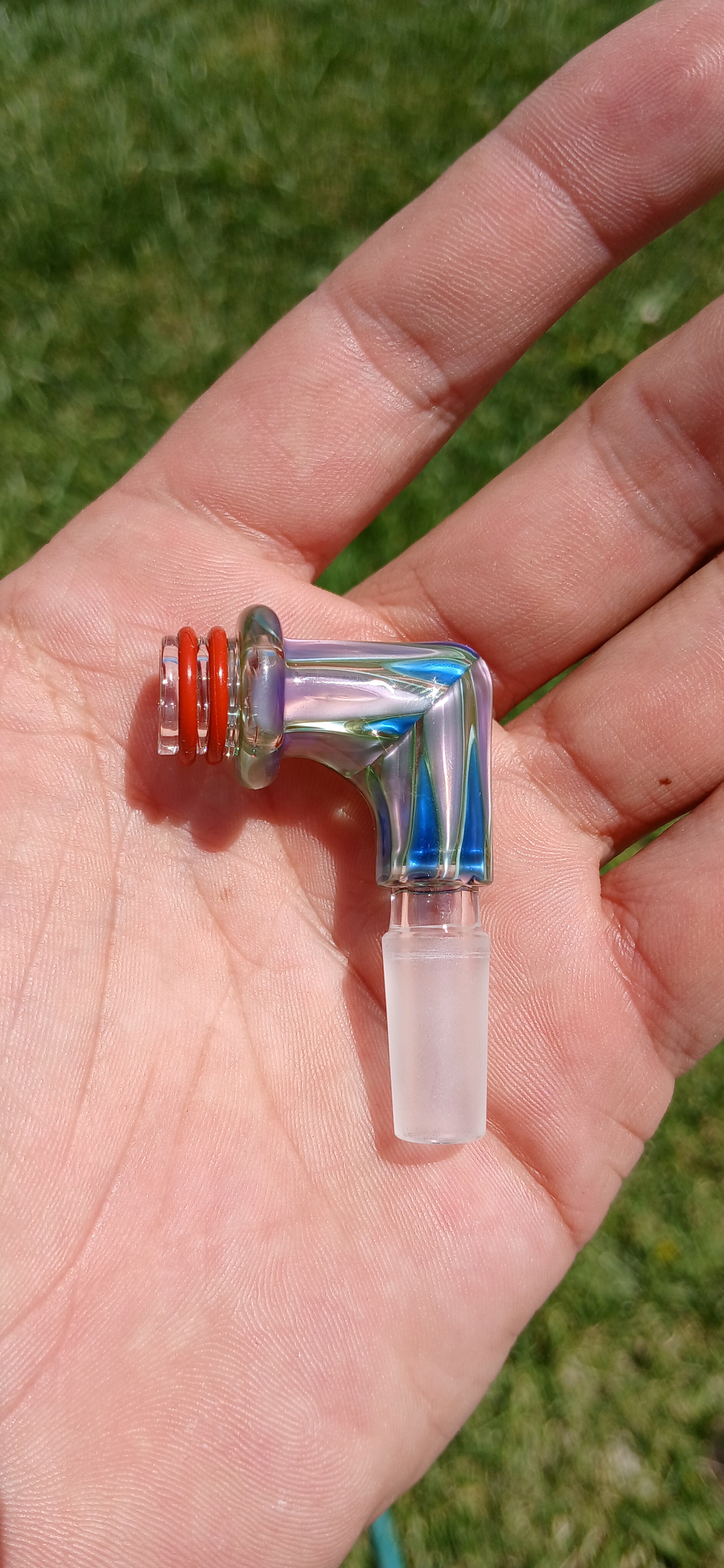 Electric purple/Electric blue puffco link adaptor X Studios