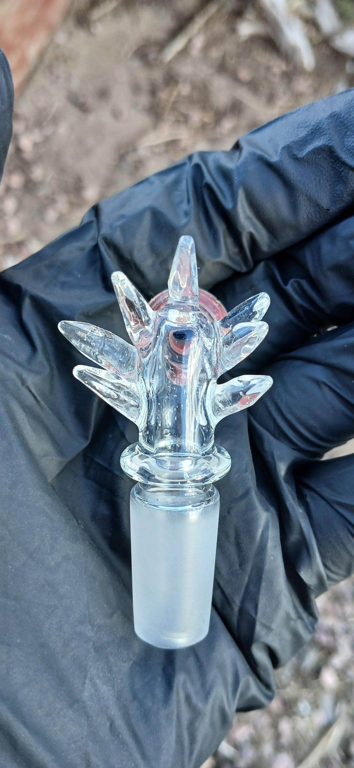 Blue-V × Pink Potion "Crystal formation" Puffco link adaptor 14mm 90°