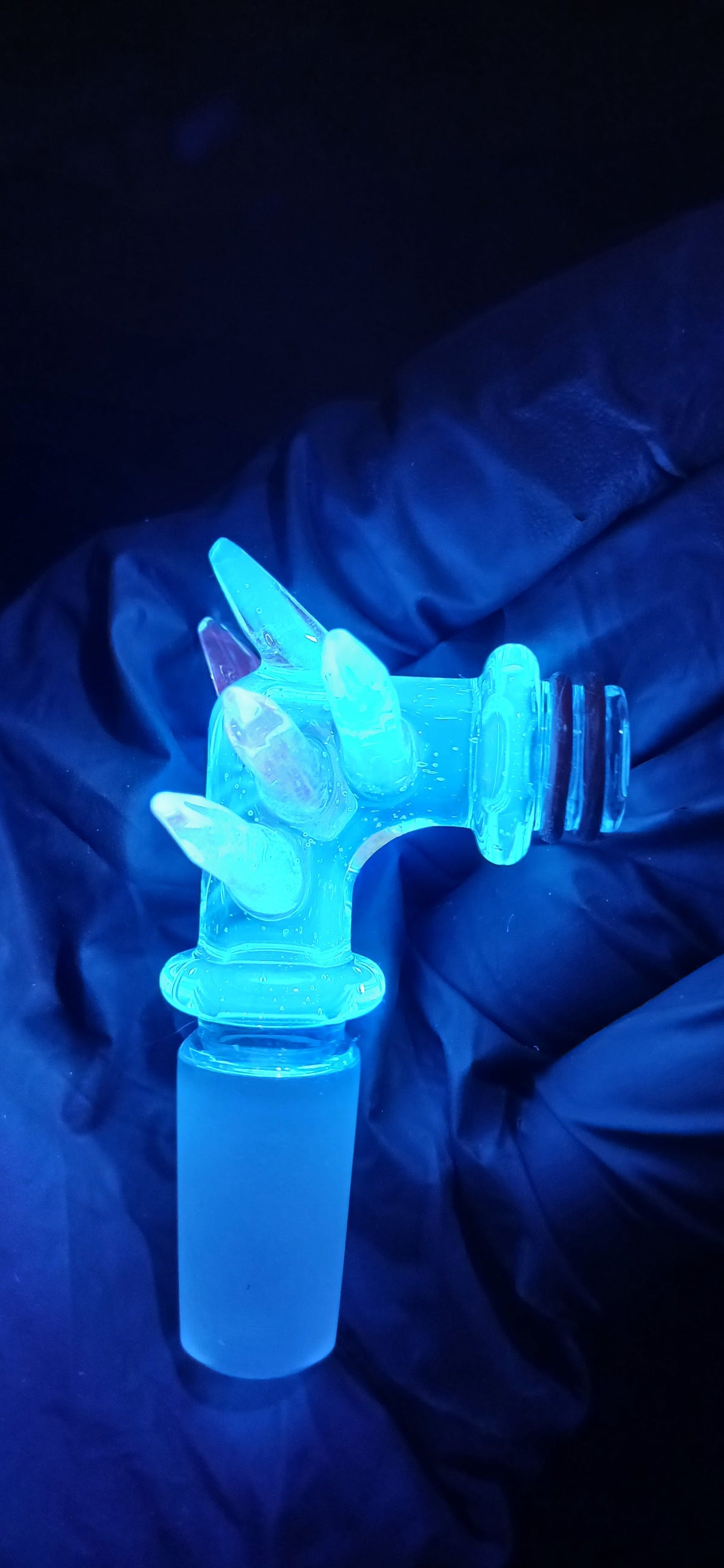 Blue-V × Pink Potion "Crystal formation" Puffco link adaptor 14mm 90°